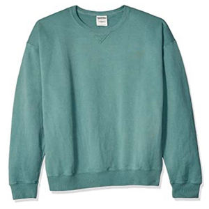 Sweat-shirt d'hiver oversize pour homme, doublé en flanelle à carreaux, 100% coton, sans capuche, échantillon gratuit, broderie personnalisée, impression de logo, OEM Plus - Product Image 4