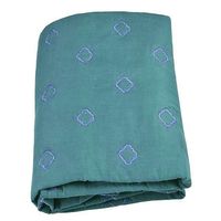 Parure de lit matelassée de luxe motif marocain en velours 100% coton vert foncé, élégante, chaude, écologique, toutes saisons