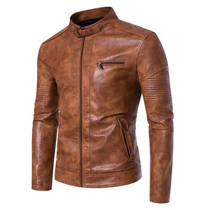 Custom Whole sale 2023 Leather jackets plus size custom motorbike men's leather jacket for Sale - Product Image 1