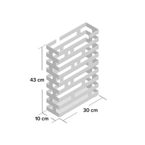 Soporte de paraguas de hierro forjado negro personalizado, nuevo diseño Rectangular hecho a mano con soporte de paraguas de forma única - Product Image 1