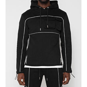 Ensemble de survêtement coupe-vent deux pièces respirant avec logo personnalisé pour hommes veste respirante pantalon de jogging pour la saison d'hiver maternité - Product Image 6