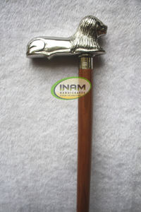 INAM'S-bastón de madera tallado a mano de la mejor calidad, estilo vintage, con diseño de León con incrustaciones de latón - Product Image 2