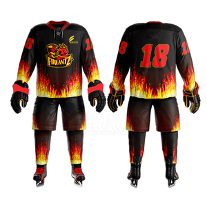 2022 diseño personalizado todo incluido conjunto de uniformes de hockey sobre hielo gran oferta sublimación de secado rápido al por mayor diseño personalizado - Product Image 5