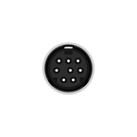 Connecteur Mini Din 8 broches femelle moulé avec câble, 12V, 2A, usage industriel, température d'utilisation -20~85°C, MD-08F1-13 Nian-Yeong