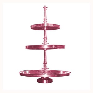 Soporte de pastel de Metal con acabado de esmalte rosa, vajilla de acabado antiguo, soporte de pastel de Metal para Celebración de cumpleaños, calidad sostenible - Product Image 1