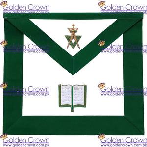 Delantal de capellán bordado a mano Grado masónico Tamaño personalizado Diseño 3D Insignias de cuero AMD-Masonic Regalia Proveedor - Product Image 3