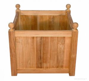 Jardinière en bois de pin durable avec finition naturelle et design classique de style européen pour une utilisation à la maison et en extérieur dans le jardin - Product Image 2