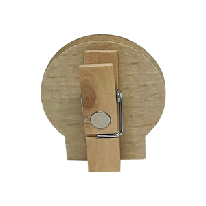 Clip aimanté rond en bois Blue Elephant, porte-mémo décoratif - Product Image 2