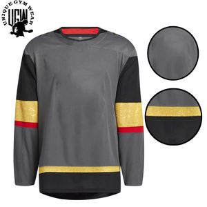 Venta caliente por encargo de gran tamaño negro juvenil hockey sobre hielo Jersey diseño liso desgaste de hockey sobre hielo - Product Image 5