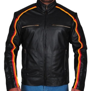 High Street Style <b>Winter</b> Men's <b>Leather</b> <b>Jacket</b> O-Neck Zipper Cow Skin Breathable Waterproof Eco-Friendly Windproof OEM Service - Product Image 3