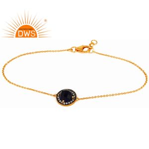 Bracelet en pierres précieuses rubis naturelles, marque de luxe de haute qualité, en or plaqué argent 14k, chaîne à maillons, fabrication de bijoux - Product Image 1