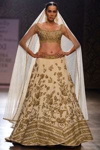 ATIYA LIBAS Lehenga Choli de mujer India/paquistaní tradicional con material de acetato bordado Zardozi pesado para bodas - Product Image 2