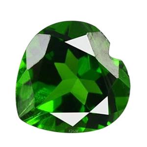 "3มิลลิเมตรหัวใจตัดธรรมชาติโครเมี่ยม Diopside" ราคาขายส่งที่มีคุณภาพดีเพชรพลอยหลวม | รัสเซียโครเมี่ยม Diopside | - Product Image 1