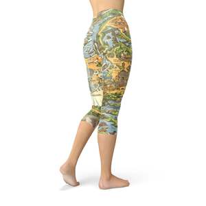 New Yoga Wear - Customized <b>Map</b> - Leggings in Capri or Full Length - Product Image 4