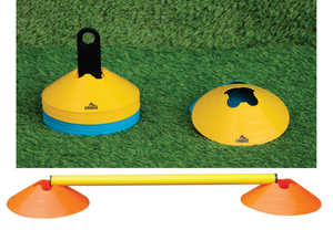 Cônes de marqueur de disque avec cônes de haies Top Notch avec cônes de marqueur de disque d'entraînement d'agilité Top Notch - Product Image 2