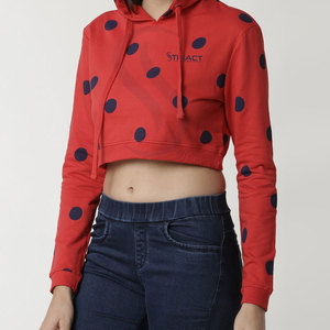 Zipper <b>Crop</b> <b>Top</b> Hoodie Warm Oversized Pullover <b>Crop</b> <b>Top</b> Streetwear Hoodie Without Hood - Product Image 4