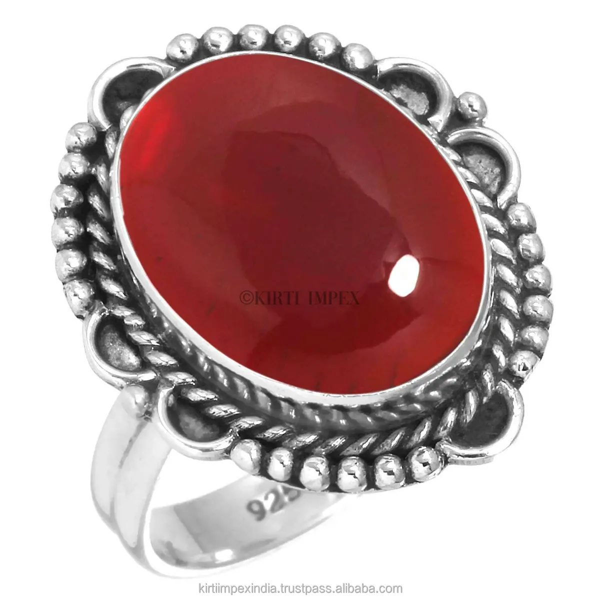 Leuke En Trending Exotische Ring Rode Onyx Unieke Ontwerpen Zilveren Overlay Boho Ringen Vintage Vrouwen Sieraden Voor Retailers