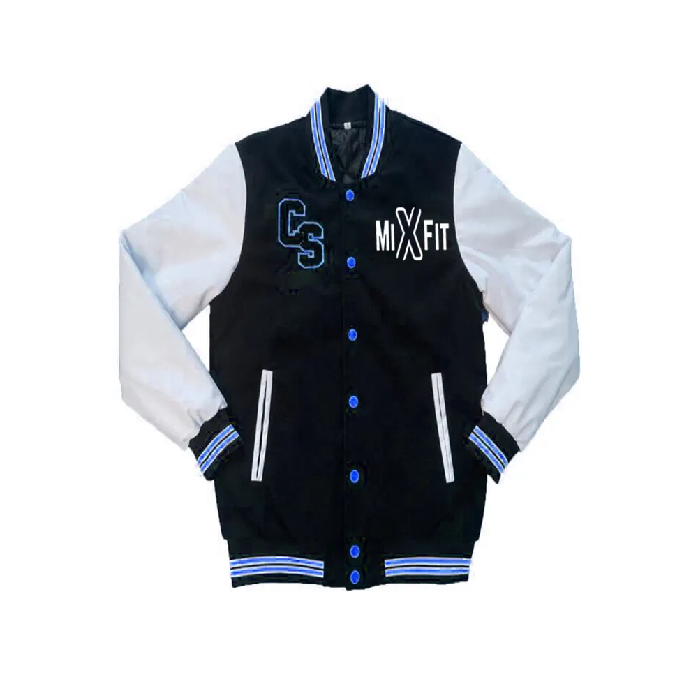 Alta Qualidade Letterman Varsity Casacos Lã Corpo Mangas De Couro Genuíno desgaste do Inverno Casaco dos homens Inteligente e Elegante