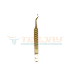 Pincettes professionnelles pour Extension de cils, en titane or V, outils de maquillage, instrument, fait main, pour levage de faux cils, pièces - Product Image 1