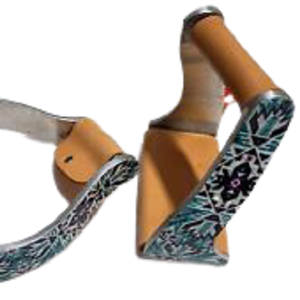 Estribos de Caballo Cómodos de Aluminio Forrados en Cuero - Product Image 1