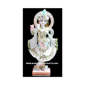 สวยหินอ่อนสีขาวกฤษณะไอดอล - Product Image 1