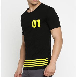 เสื้อยืดผู้ชายแบบลำลองพิมพ์โลโก้และถ้อยคำผ้าฝ้ายสีดำผ้าฝ้าย100% แบบสั่งทำ - Product Image 2
