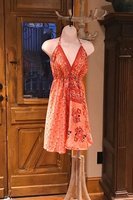 Robe en soie vintage pour femmes, robe courte ethnique de plage, robe de festival