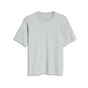Camiseta clásica transpirable de algodón 100% perfecta para la impresión de etiqueta privada Camiseta transpirable gris brezo Camiseta Lisa para hombre