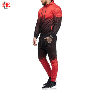 Custom Logo Men's Solid Color Fleece Tracksuits Winter Jogging Hooded Sweatsuit Set with Track Suits Name - Product Image 3