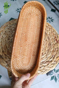 Bandeja de mimbre personalizada con bandeja de servicio hecha a mano, decoración para el hogar - Product Image 2