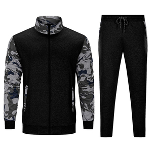 Survêtement de jogging à capuche avec fermeture éclair pour hommes, survêtement ajusté de fantaisie coloré et survêtement pour hommes, vente en gros OEM - Product Image 1