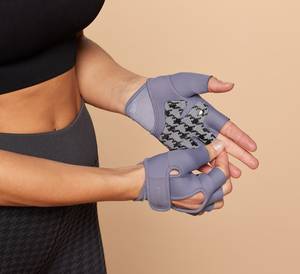 Gants de musculation professionnels en cuir à demi-doigts avec logos personnalisés, unisexe, avec support de poignet, pour la gym, le fitness et la protection sportive - Product Image 6