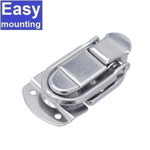 Square HC317 Galvanized Nickel Metal Clip Draw <b>Latch</b> <b>Lock</b> for Factory Direct Wooden Gift Box case Hardware Padlockable <b>Locks</b> - Product Image 1
