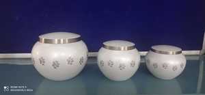 White Odyssey Pet Cremación Urna Brassworld India's Funeral Supplies - Product Image 3