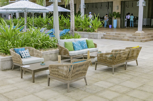 Muebles modernos para exteriores, muebles duraderos de jardín, diseño de cuerda, marca de lujo, novedad - Product Image 3