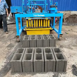 Mini Diesel Beton Interlock Moving Beweegbare Blok Machine Cement Holle Baksteen Making Machines