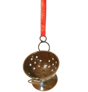 CHRISTMAS DECORATION <b>SMALL</b> MINIATURE METAL BOWL SHAPE HANGING <b>ORNAMENT</b> HIGH QUALITY CHRISTMAS DECORATION - Product Image 1