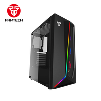 Casing Komputer Lembaran Logam Baja Hitam Fantech CG71 Casing PC Gaming Hitam