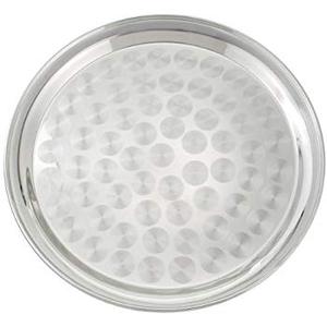 Bandeja Redonda de Acero Inoxidable de Grado Alimenticio 202, Apilable, Resistente a la Oxidación, de 25 cm a 55 cm - Product Image 1