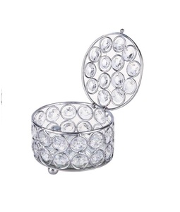 Brassworld inde luxe photophore bougeoir ensemble personnalisable laiton métal cristal en relief noël candélabre perles de verre - Product Image 1