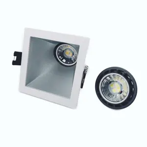 MR16 Square COB Lamp Cup Adjustable Ceiling Light Spot Light Kit Embedded Engineering LED Downlight Housing