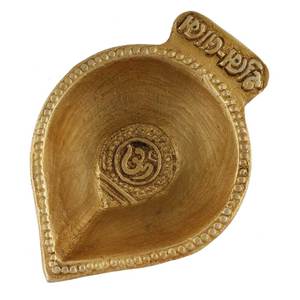 Handmade Traditional Golden Brass <b>Oil</b> <b>Lamp</b> Shubh Labh Aum <b>Oil</b> <b>Lamp</b> for Diwali Decoration Home Decoration BOL-321 - Product Image 2
