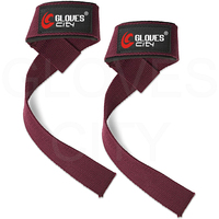 Correas de Levantamiento de Pesas de Algodón Resistentes Personalizadas con Agarre de Goma para Entrenamiento en Gimnasio y Levantamiento de Pesas, Protección Profesional Antideslizante