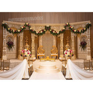 Maravilloso escenario de boda abierto inspirado en Jodha Akbar diseñador Maharani escenario para Malasia México bodas decoraciones boda - Product Image 1