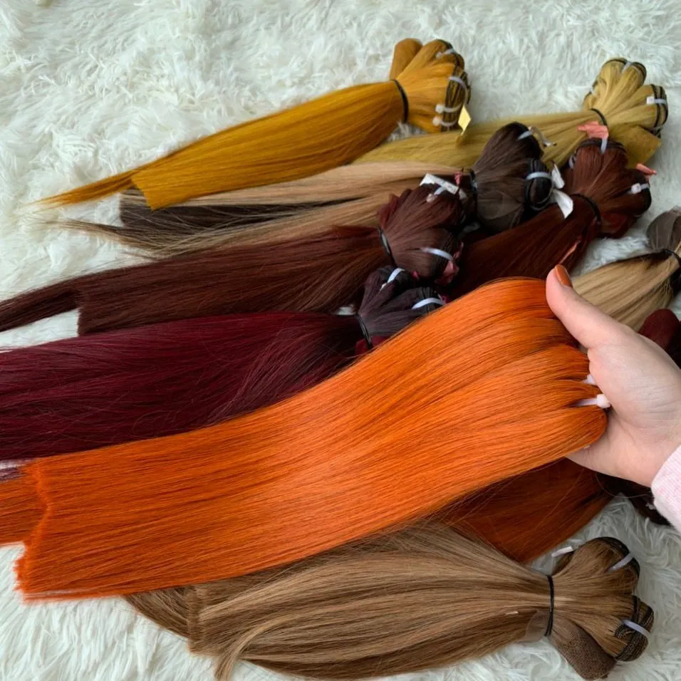 BIG DISCOUNT: colored hair Nigeria's customer Ombre, Orange, Green Wholesale price Vietnam Human Hair Extension