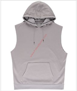 Sudadera con capucha sin mangas con logotipo personalizado para hombre, camisetas sin mangas para entrenamiento, camiseta muscular sin mangas, camiseta de Yoga, ropa de gimnasio, ropa básica para Fitness - Product Image 2