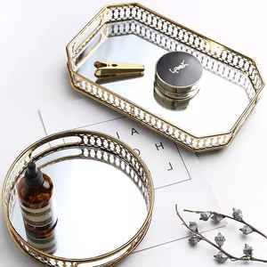 Plateau de service en plastique de haute qualité taille personnalisée luxe Vintage moderne décor à la maison pour la cuisine pour le service des aliments - Product Image 5