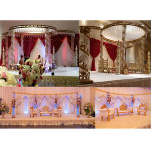Venta caliente nuevo cristal boda Mandap lujo indio boda cristal Mandap decoración boda real cristal platino Mandap Reino Unido - Product Image 1