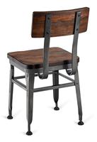 Chaise de salle à manger en bois massif de style européen moderne avec pieds en métal, chaise de restaurant pour la maison, le bureau et l'appartement