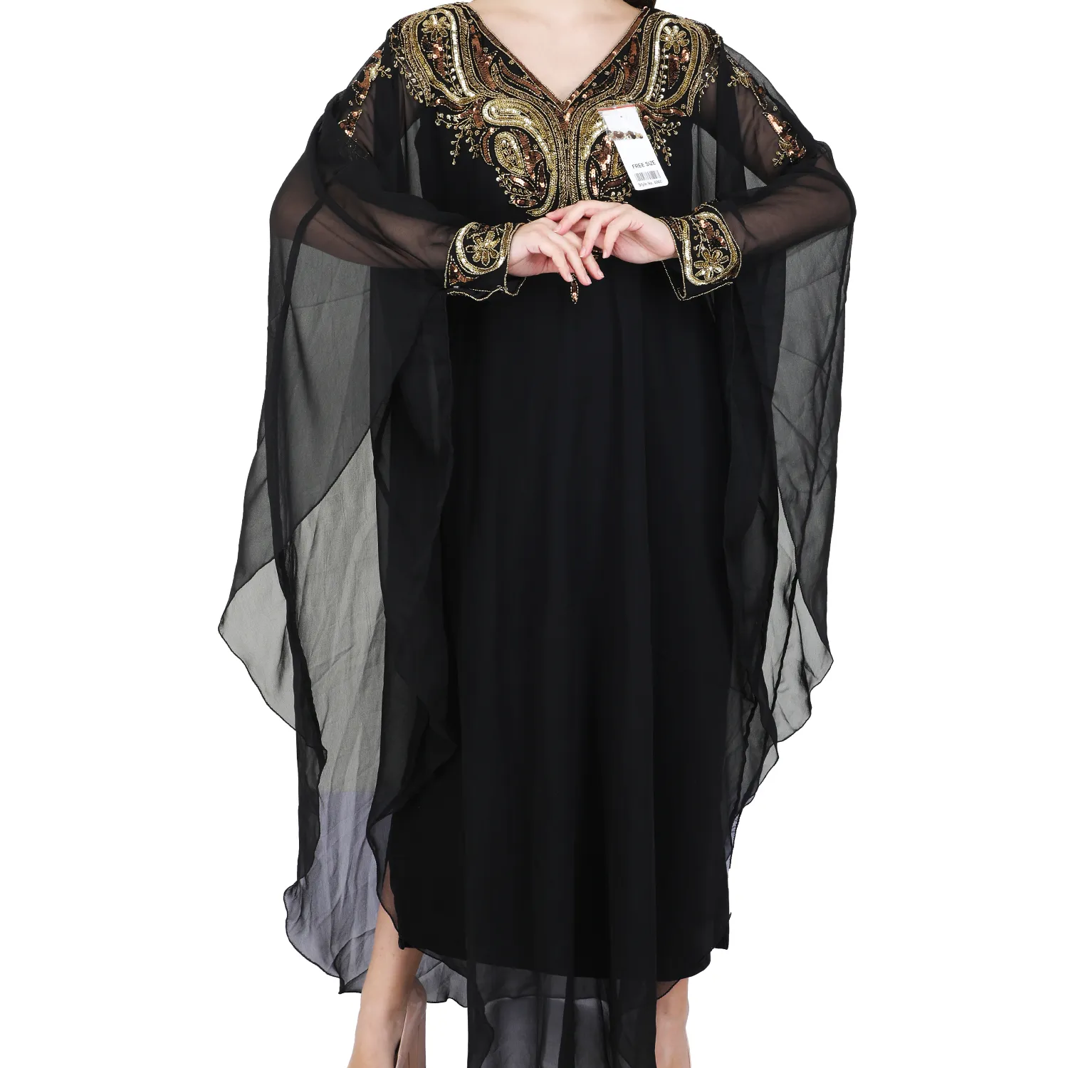 Atuendo islámico elegante Vintage cóctel Kaftan Abaya para mujer manga larga estilo Dubai diseño Simple botones moda modesta